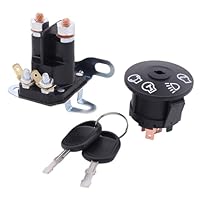 Magnetschalter Zündschloss Anlasserrelais Zündschalter Starterrelais Zündstarter Startschalter für Husqvarna MTD Honda Bolens Toro Castelgarden Stiga Murray AYP Briggs Stratton Rasentraktor Rasenmäher