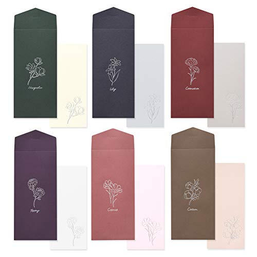 ���m���C�N �G���K���g ���m�t�����[ �f�B�b�v �J�[�h+����6�Z�b�g Elegant Monoflower Deep Card+Envelope 6 SET