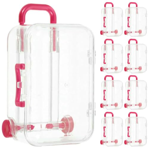 LIUBI Tarros Caja Transparente Equipaje Suministros para Fiestas de Boda Pastelería Decoraciones Temáticas de Viaje 12 Piezas