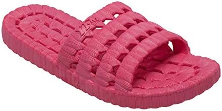 Women's Flexible PVC Lightweight Relax Water Sandal | Open Toe Slipper with Drainage Hole for Beach, Showers, Dorms, & Outdoor