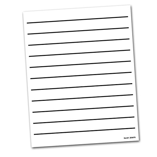 bold line writing paper with large 0875-in spaces
