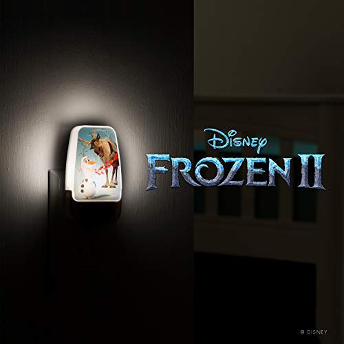 Image of Disney Frozen 45830 LED Night Light, Olaf and Sven, Plug-in | Dusk-to-Dawn Sensor, Girl's Room Decor, UL-Certified, Ideal for Bedroom, Nursery, Bathroom, Kid's Playroom