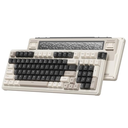 K98 Wireless Gaming Keyboard, Triple Mode BT5.0/2.4G/USB-C Gasket Mounted Custom Keyboard, RGB Backlit Hot Swappable Mechanical Keyboard, Software Support, Pre-lubed Linear Switches