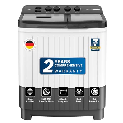 Bosch 7.5 kg 5 Star Semi-Automatic Top Loading Washing Machine (2024 Model, WJZ751W0IN, 3 Wash...