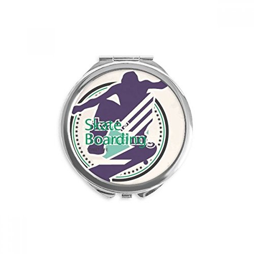 Miroir athlètes skate de poche pour les sessions de sports extrêmes, accessoire maquillage rond
