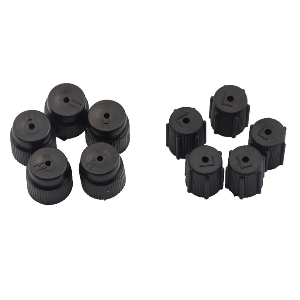 ATORSE® 10 Pieces Ac A/C Charging Port Service Caps R134A R12 13Mm & 16Mm Black-image-16