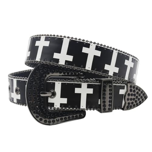 Diamond Belt Women Vintage Grunge Emo Accessories Therian Goth Streetwear 2000s Punk Y2k Belts