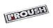 1996-2008 F-150 & Mustang Roush R Red Silver & Black Emblem - 4.5" Long