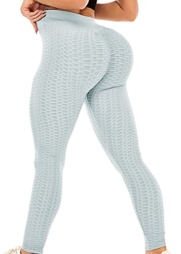ViCherub Leggings for Women Scrunch Butt Lifting TIK Tok Yoga Pants PeachLift High Waisted,Workout Anti Cellulite Tummy Control Textured Compression Athletic Running Tights Glacier Grey 4X ViCherub Leggings for Women Scrunch Butt Lifting TIK Tok Yoga Pants PeachLift High Waisted,Workout Anti Cellulite Tummy Control Textured Compression Athletic Running Tights Glacier Grey 4X