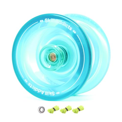 SkillAddicts Starter Yoyo mit Leerlauf und Kugellager, Anfänger JoJo für Kinder ab 6 Jahren, Lern-App für Jo jo Tricks inklusive - Türkis