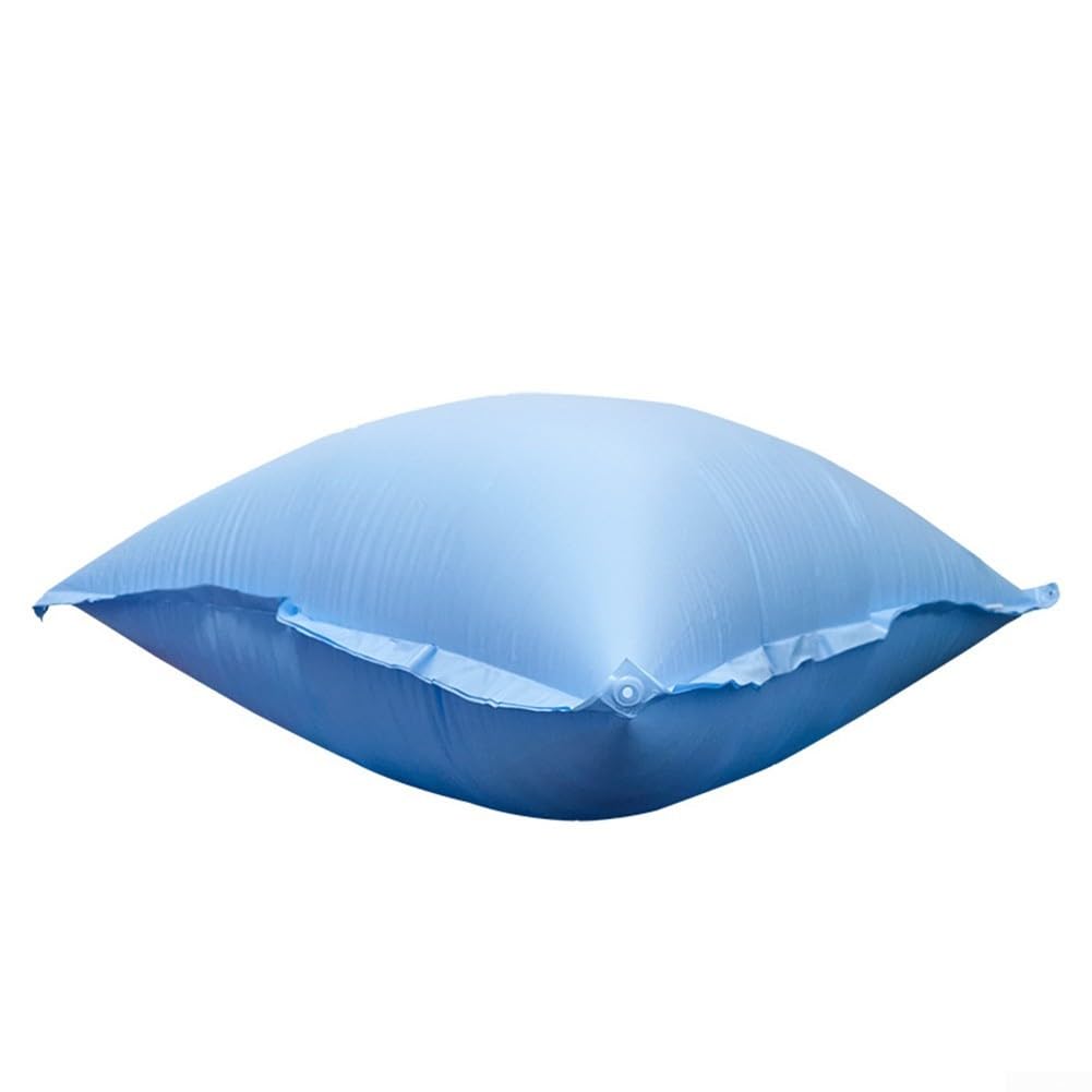 Cuscino gonfiabile per piscine fuori terra, compensatore di ghiaccio in PVC con corde di centraggio per pioggia e accumulo di foglie sulla copertura invernale, blu (120 x 240 cm-0,27 mm)