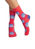 JNRB Women's Cotton Colorful Bright Crew Dress Novelty Funny Cute Cat Printed Socks, S-M (Scottish Fold)