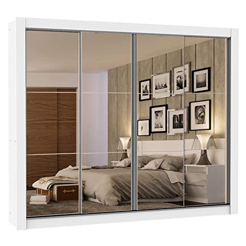 Guarda-roupa Madesa Montana 4 Portas de Correr de Espelho