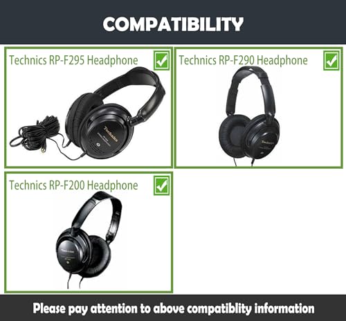 Repuestos Almohadillas RP-F295 para Auriculares Technics RP-F295 RP-F290 RP-F200 con Cuero Proteico y Espuma de Memoria miniatura 2