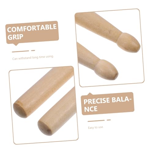 Baquetas de madera para batería 6 pares 40.5 cm miniatura 6