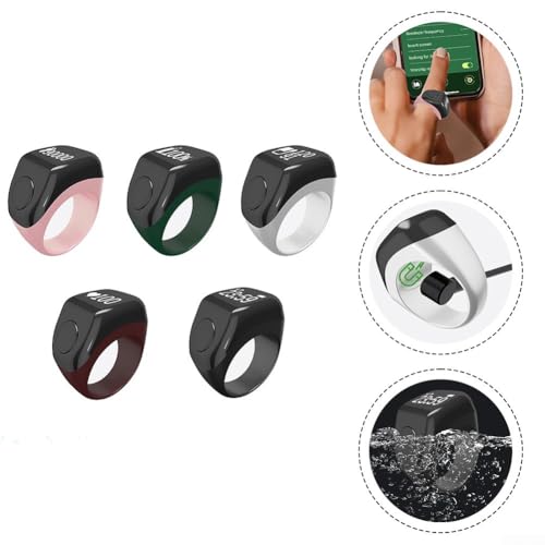 Tasbih Ring intelligent rose en ABS résistant avec alertes vibrations