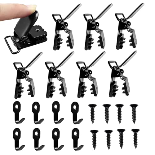 24x Perchas De Tapiz Para - 4,29x2,49 Cm Clip De Gancho De Pantalla, Clips De Perchas De Decoración De Arte Textil, Colgador De Edredón Para Pantalla Para Pared De Edredones Tapiz Tis