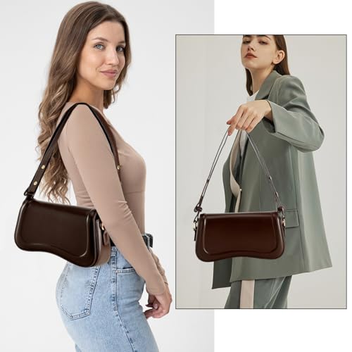 Image of Small Shoulder Bag for women,Crossbody Purses,Leather Tote Handbag Clutch Hobo Purse,with Zipper Closure for Women