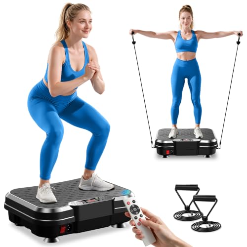 Trekora Vibration Plate Exercise Machine, Vibration Plate for Lymphatic Drainage Weight Loss, 400 Lbs Capacity Shake Platform with 250 speeds Full Body Workout Equipment for Home Women Men
