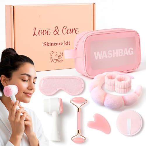 BAYGLOB - Pack regalo mujer - Skincare kit - Skincare coreano - Skin care coreano - Guasha facial - Rutina coreana facial - Regalos mujer - Regalo amiga - Regalos amigas originales - Antifaz Gel Frio