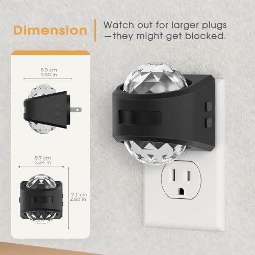Image of Motion Sensor Night Light Projector, RGB Warm Nightlight Plug in | night lights plug into wall 9 color warm 3000K, dusk to dawn & motion sensor, 180 rotatatble, bedroom, nursery, home decor