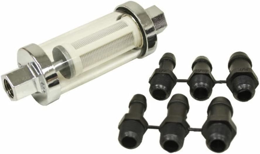 1/4" FUEL FILTER GLASS BODY, dune buggy vw baja bug