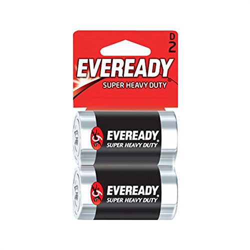 Eveready Super Heavy Duty D 1.5V Batteries - 2Pack #TOP23