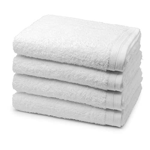 Möve - 4 teiliges Frottier-Set - Superwuschel (4 X Handtuch im Set) - 520 g/m2 - Baumwolle - Walkfrottee - saugstark - weich und flauschig - Snow
