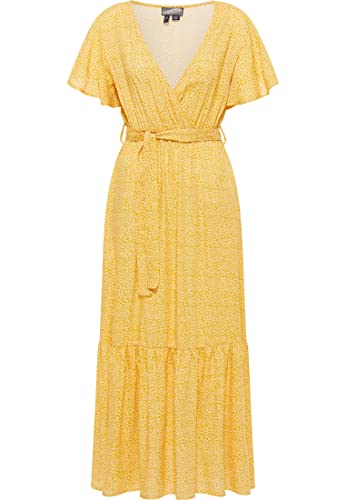 Robe Altiplano jaune moutarde fluide et légère blanche pour femme L
