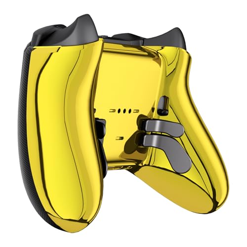 Image of eXtremeRate Replacement Bottom Shell Case for Xbox Elite Series 2 Controller, DIY Custom Chrome Gold Back Housing Shell Cover for Xbox Elite Series 2 Core Wireless Controller Model 1797- No Controller