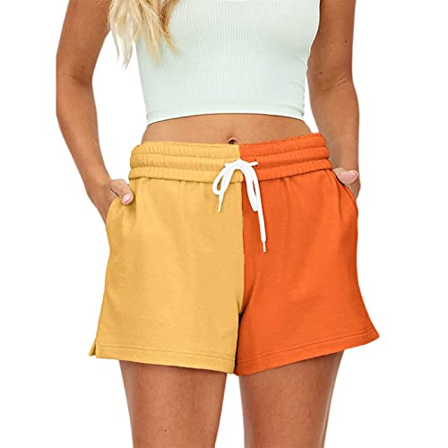 Girls' Athletic Running Shorts Cotton Patchwork Workout Short Pants2