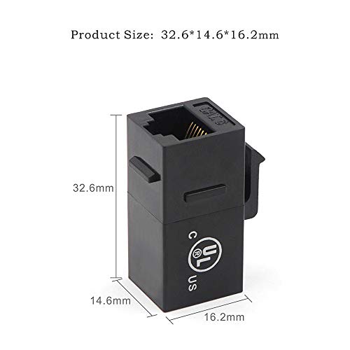 image for VCE Keystone RJ45 Coupler CAT6, 25-Pack Ethernet Inline Connector Fema