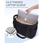 Wandering Nature Puffer Tote Bag with Cup Holder & Laptop Compartment & Trolley Sleeve for Travel, Work, Nurse, Women - Image 3