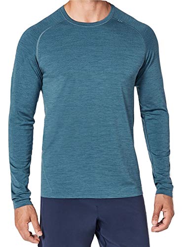 Lululemon Mens Metal Vent Tech Long Sleeve Shirt (Poseidon/Hawk Blue, XL)