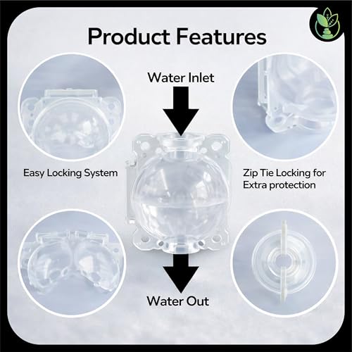Image of Little Forest - 2 Inch & 3 Inch Combo Plastic Rooting Ball, Plant Rooting Propagation Ball, Faster Root Growth, 100% Virgin Plastic, Reusable, Selflocking (Transparent - 2 Inch /5pcs, 3 Inch /5pcs)