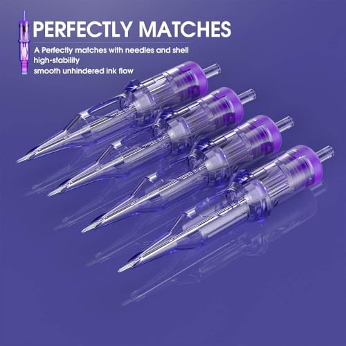 Image of Mast Tattoo Pro Tattoo Cartridges 50Pcs Assorted Mixed Sizes #10 Standard Magnum 5M 7M 9M 11M 13M Disposable Tattoo Needles Kit for all styles