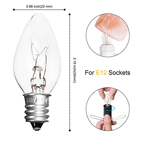 Ohlgt 1 Pack Salt Lamp Cord Replacement With Dimmer Switch 5 Feet Lamp Cord And 6-Pack Halogen Salt Lamp Bulbs(15 Watts) #TOP5