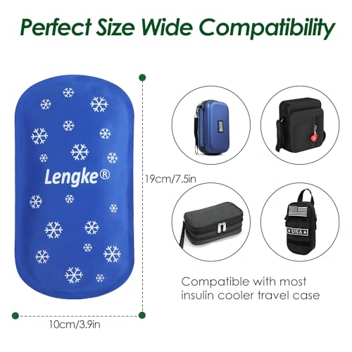 Image of YOUSHARES Ice Pakcs for Insulin Cooler Travel Case - 4 x 160g Large Ice Packs for Diabetes Travel Case, Reusable Travel Ice Packs Keep Cooling