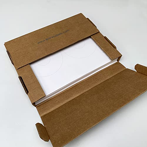 Image of CD /DVD Label Full Face | Qty 2000 Disc, 4000 Spine | 1000 Sheets Total | Permanent White Matte | Inkjet & Laser Compatible | 5824 Template | Easy to Peel | Made in USA | Blank Label