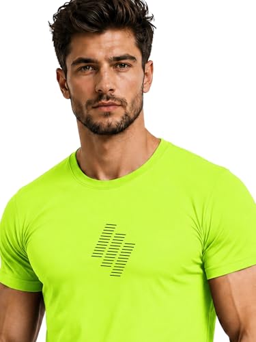 Image of 3Colors Men's Active Polyester T-Shirt | Quick Dry Gym Workout Tee | Stretch Sports Round Neck Running T-Shirt-STEPUP LINE