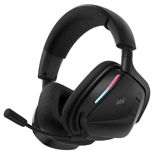 CORSAIR VOID v2 Cuffie da Gioco Wireless con Bluetooth per PC, PS5, PS4, Switch e Dispositivi Mobili – Dolby Atmos, Multipiattaforma Dual Wireless, Batteria di Lunga Durata, Ricarica Rapida – Carbonio
