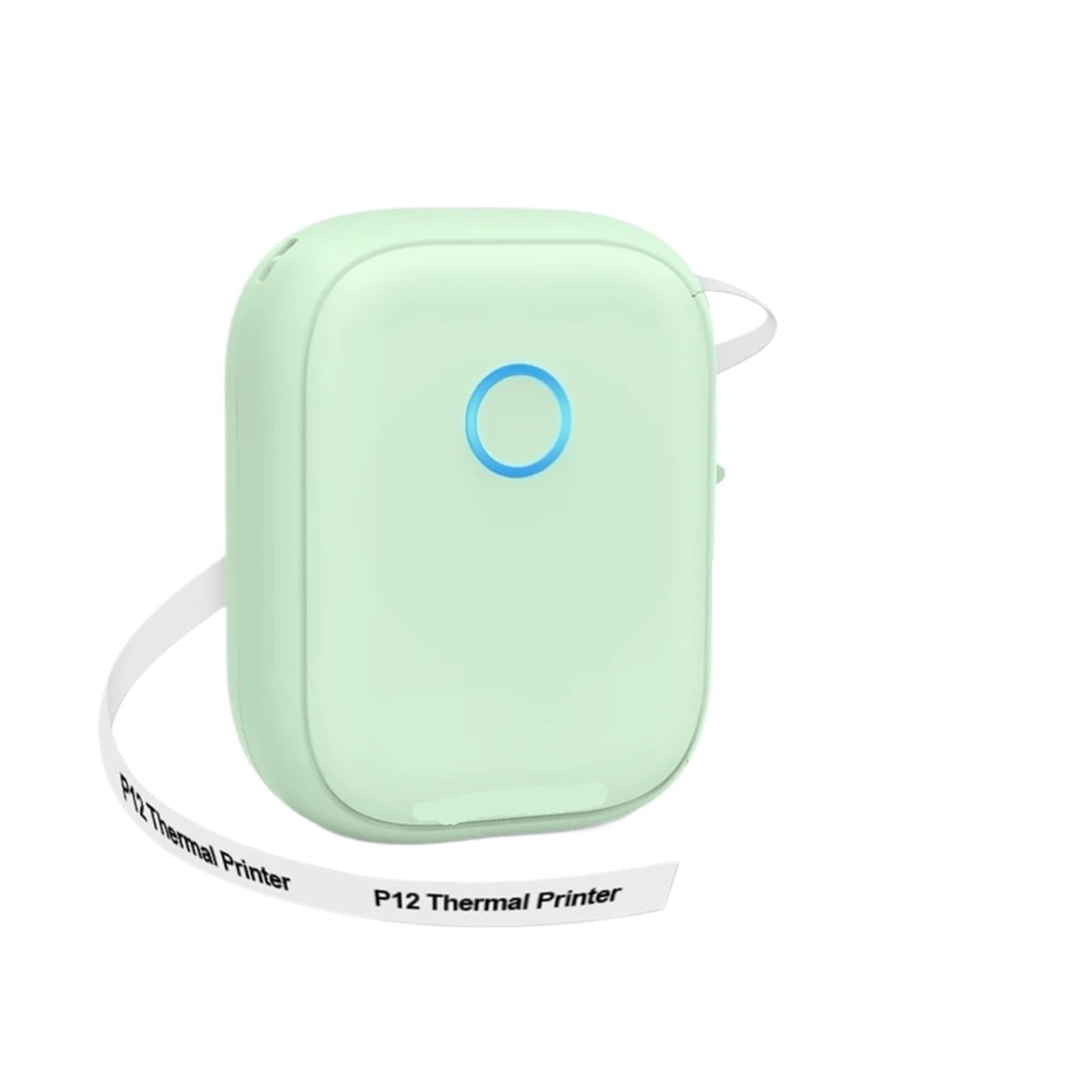 Producent etykiet, Drukarka Etykiet Bezatramentowych P12 Z Bezprzewodową Technologią Bluetooth I Funkcją Termiczną, do domu, kuchni, biura(Green Printer)