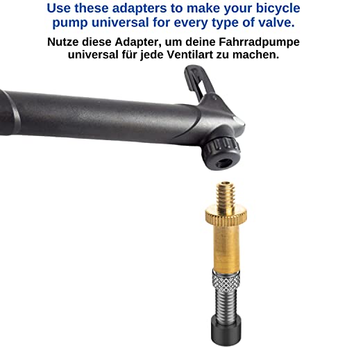 Adattatore valvola per bici, pacco da 3, SV a DV