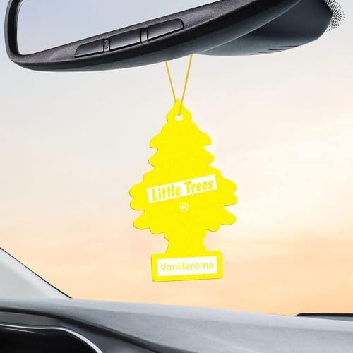 Image of LITTLE TREES Car Air Freshener | Hanging Paper Tree for Home or Car | Vanillaroma | 3 Pack
