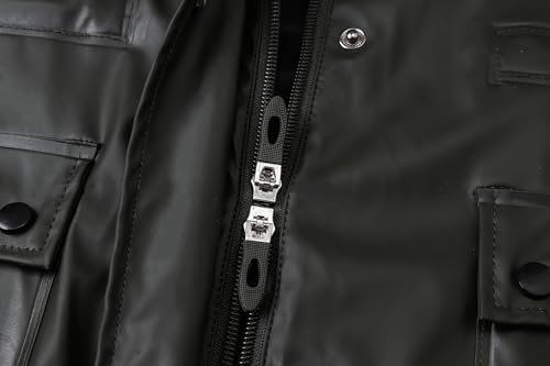 Cromoncent Kids Raincoats, Boys Girls Rain Ponchos Waterproof with Detachable Hood4