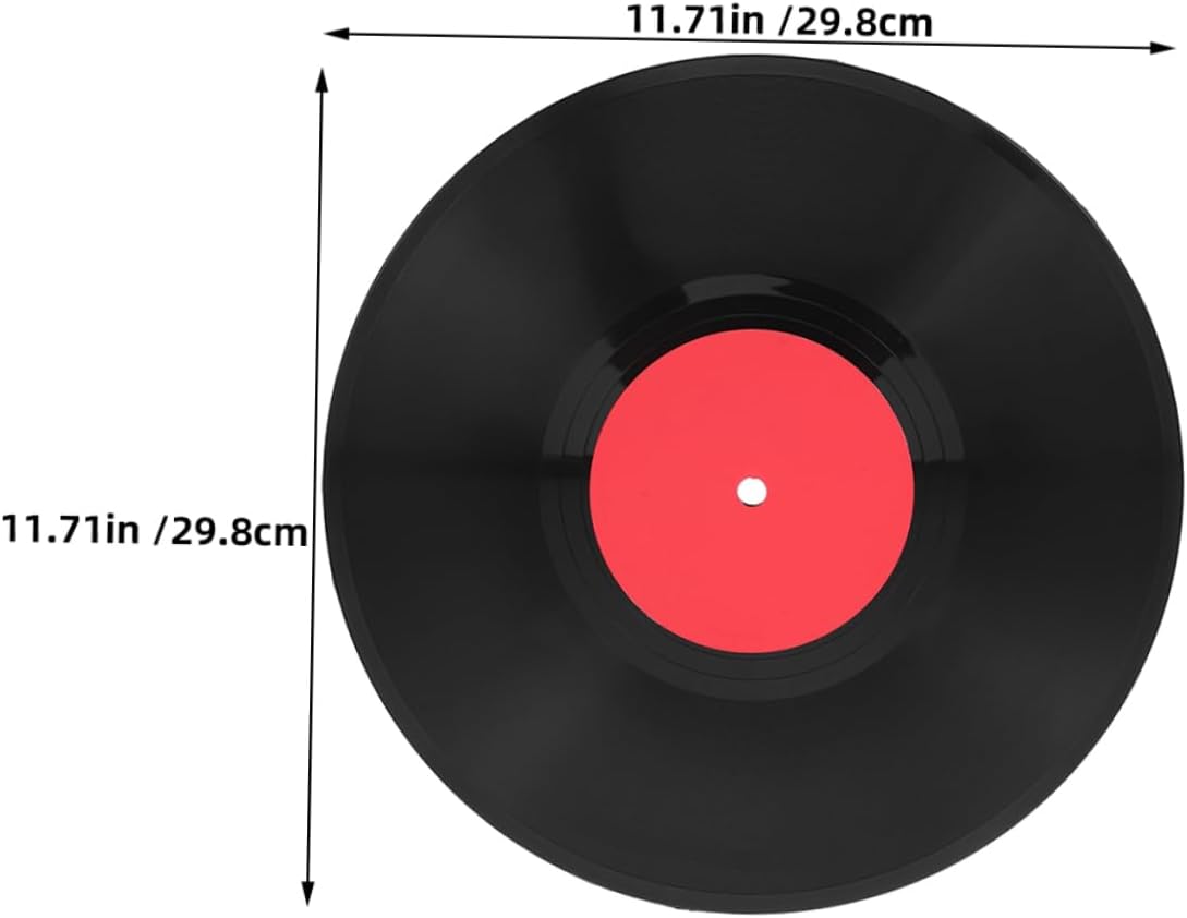 Cabilock Vintage Fake Record 2pcs Plastic Wall Hanging Xmas Home Decor image 3