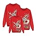 SOIUTAO Weihnachtspulli Damen Winter mit Weihnachtsdruck Weihnachtskleidung Weihnachtsmann Sweater Klassisch Familienpullover Bekleidung Party Geschenk für Paare