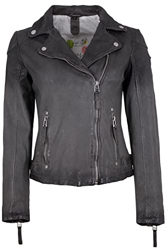 Gipsy - Damen Lederjacke Bikerjacke Lammleder Dusty Blue Größe Medium