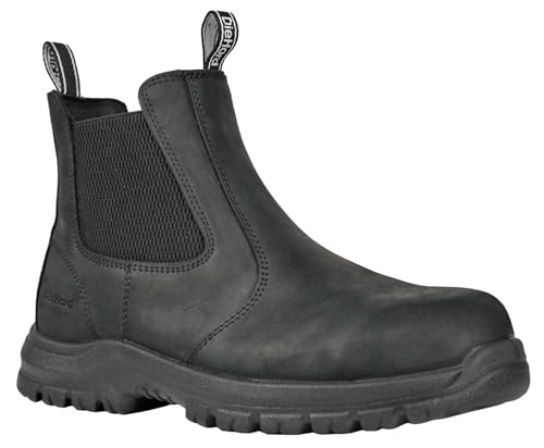 DieHard Polara CT Romeo, Black Leather Work Boot, Slip-On Safety Boot