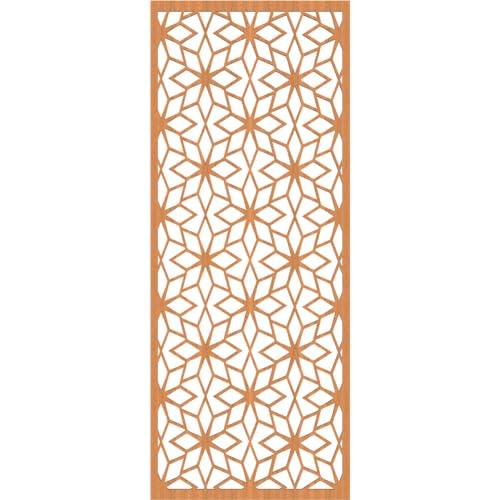 Image of 23 3 /8 inchW x 59 3 /8 inchH x 3 /8 inchT Lake Decorative Fretwork Wood Wall Panels, Cherry